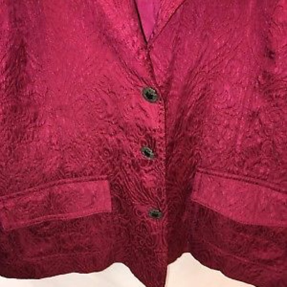 Chicos Womens Size 3 XL Burgundy Blazer Jacket - Picture 2 of 7